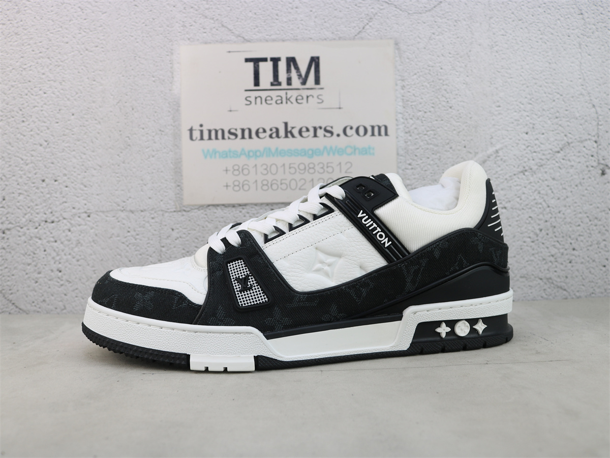 LV Trainer Sneaker Black White